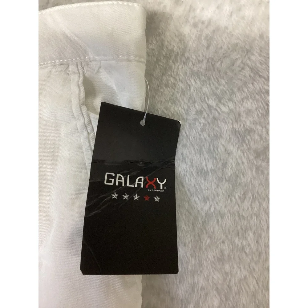 Galaxy by Harvic Mens White Flat Front Casual Shorts G/MSCS-800WH Size 40